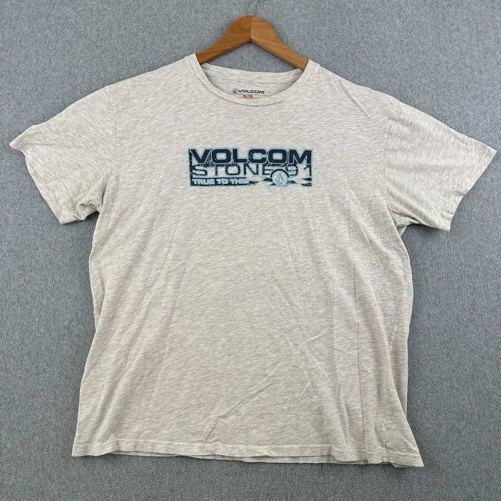 Volcom T-Shirt Mens XL Grey Volcom Stone 91 Graphic Skate Surf Short Sleeve